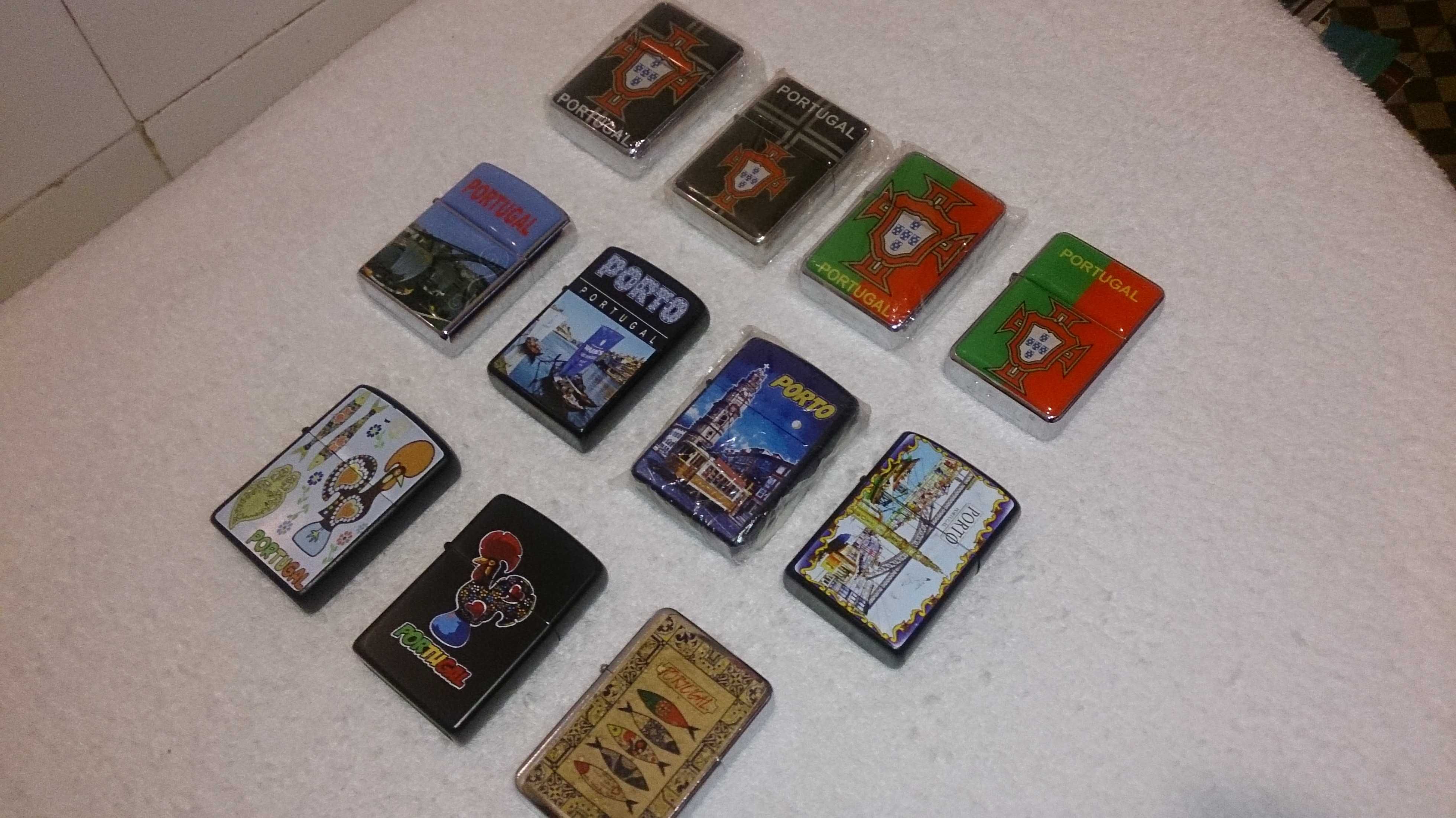 11 isqueiros tipo zippo (alusivos a portugal)