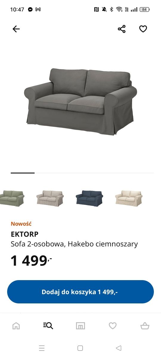 ETORP Ikea kanapa 2-osobowa