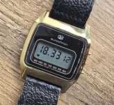 Zegarek Eurochron vintage LCD męski unisex zloty