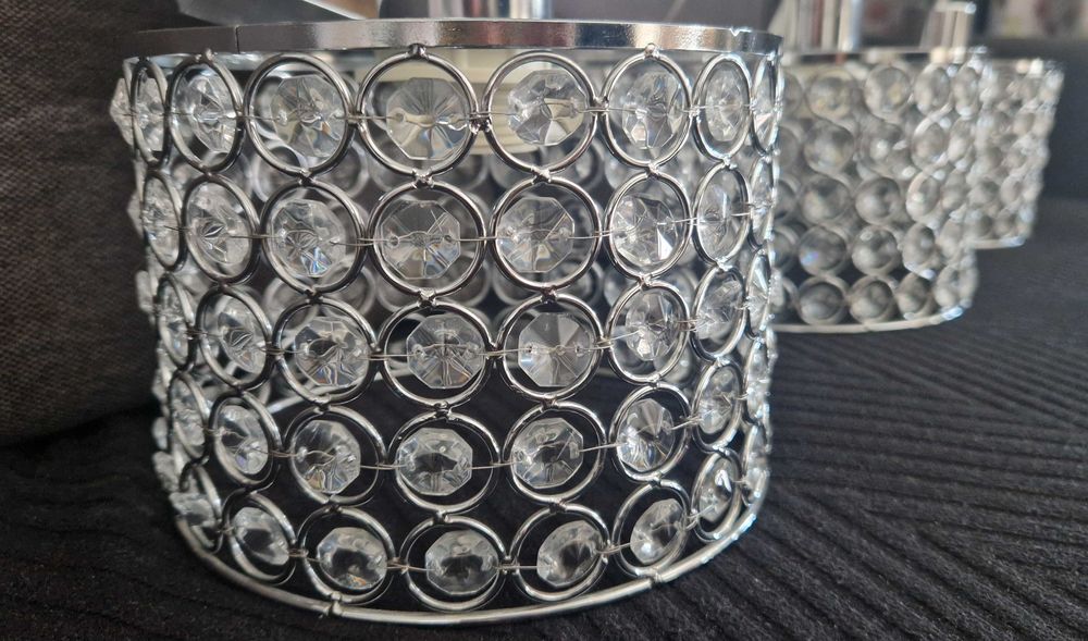 Stylowa lampa sufitowa + kinkiet – elegancja z nutą glamour!