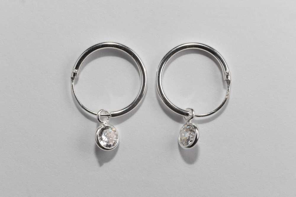 Srebrne kolczyki z cyrkonią, Nowe, Proba925, Prezent, Producent