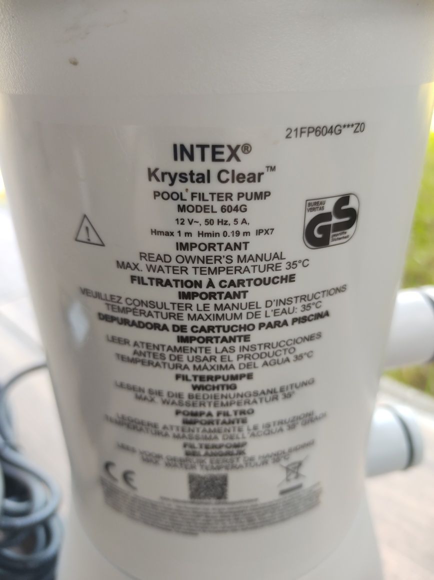 Pompa do basenu INTEX CRYSTAL 604G