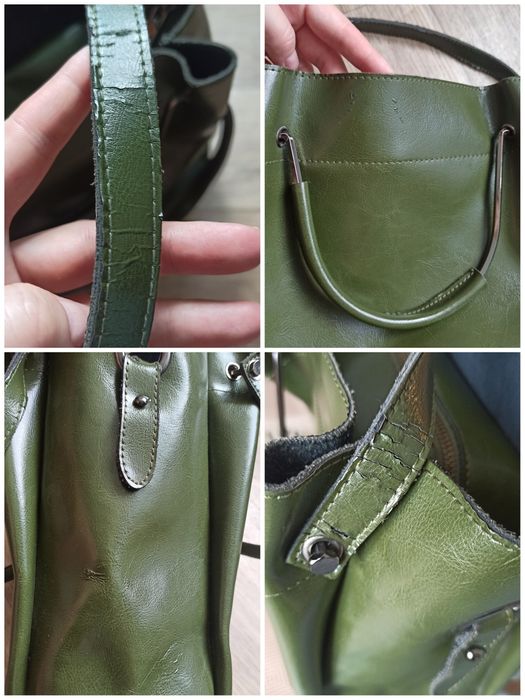 Сумка-тоут з натуральної італійської шкіри