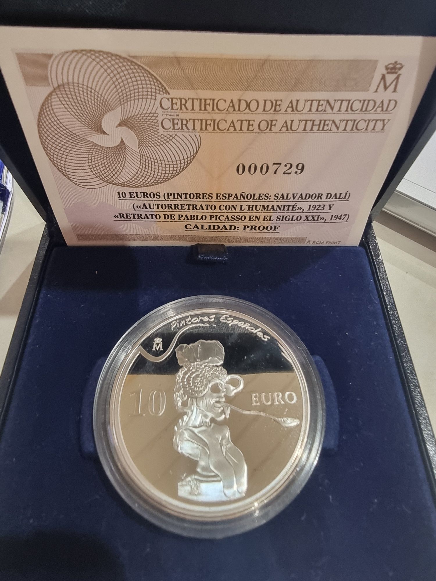 Монета Pintores Españoles, 10 Євро, Сальвадор Далі