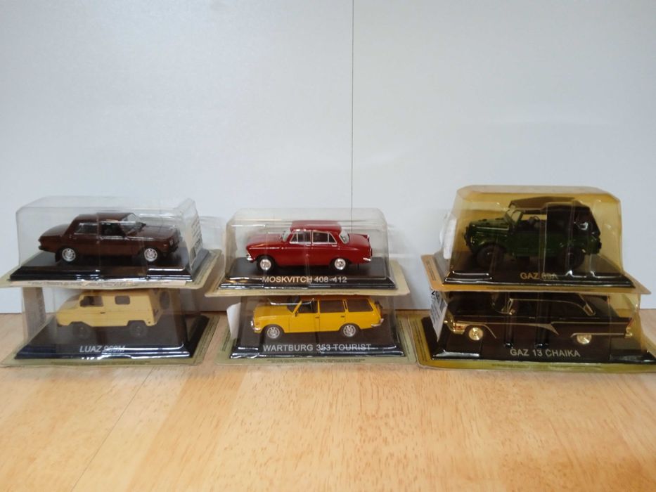 1/43 Lote de cinco carros Sovieticos 30€