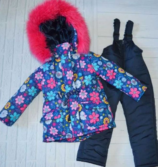 Зимовий комбінезон р.86 для дівчинки 1-2 роки.