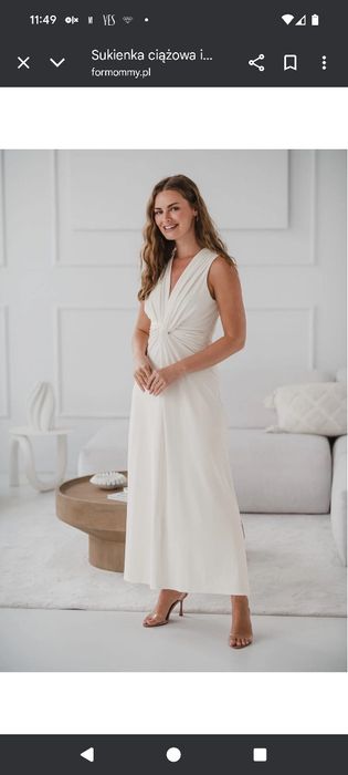 Elegancka sukienka ciążowa L