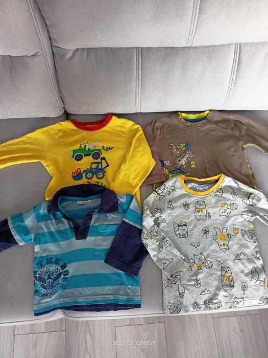 4 bluzki niemowlęce 9-12 miesięcy, rozmiar 80