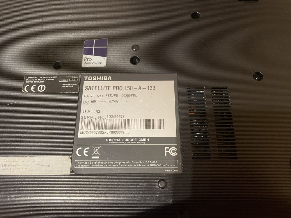 Laptop Toshiba Satellite Pro L50-A-133 I5 512GB GT740M 8GB