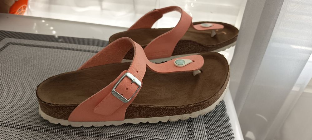 Биркенштоки шльопанці шльопки в'єтнамки Birkenstock Gizeh 39 рожеві
