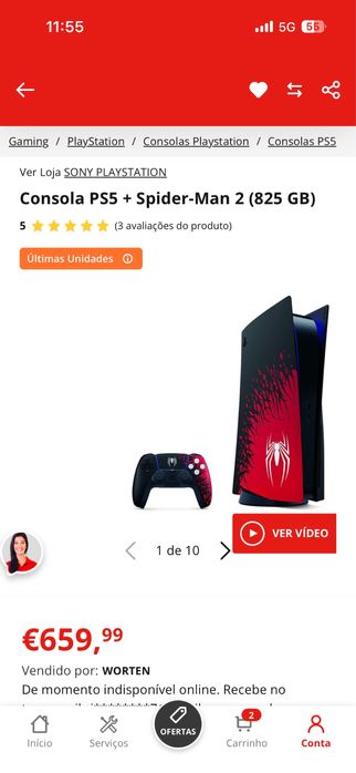 Playstation 5 edição ilimitada homem aranha