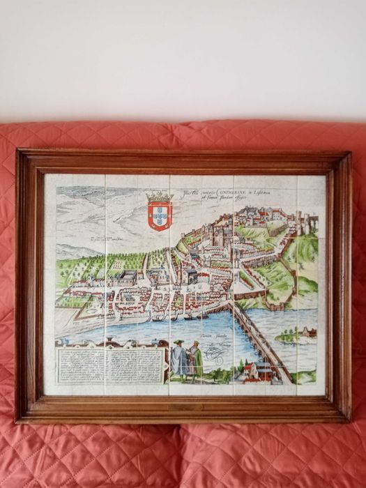 Quadro - Coimbra antiga (em azulejo com moldura de madeira)