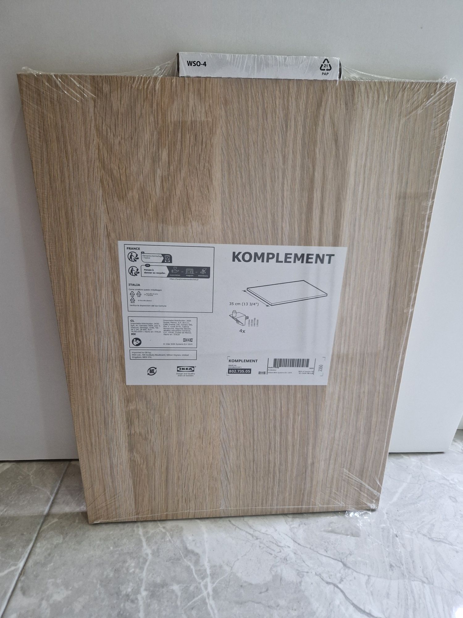 Prateleira komplement
