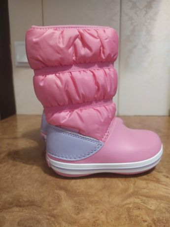 Продам чоботи Crocs Crocband Winter Puff Boot Kids 206550-C7 24 Pink L