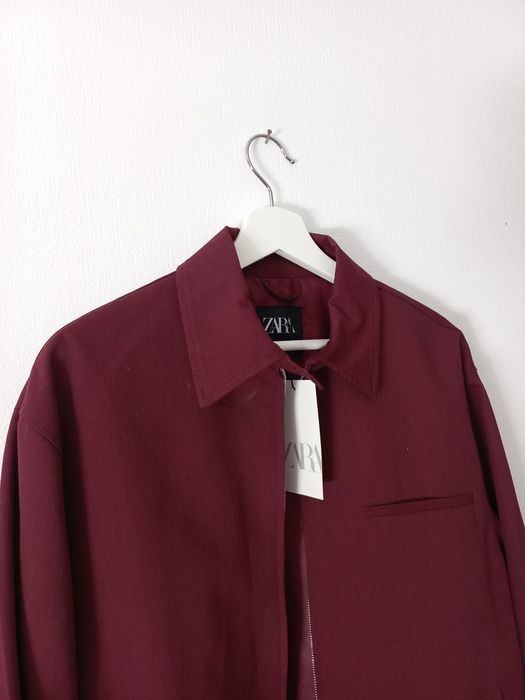 Бордова куртка-бомбер Zara (M)