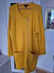 Damski sweter musztardowy