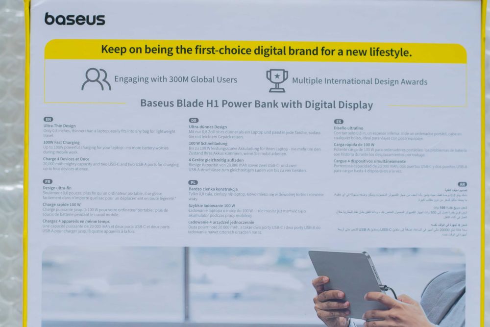 Павербанк Baseus 100W 20000mAh Power Bank  для ноутбука телефона та ін