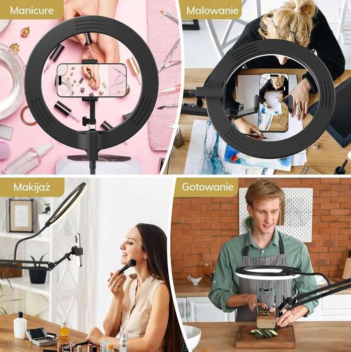 Ramię lampa pierścieniowa z uchwytem do slefie 10 cali TRL-20 PRO