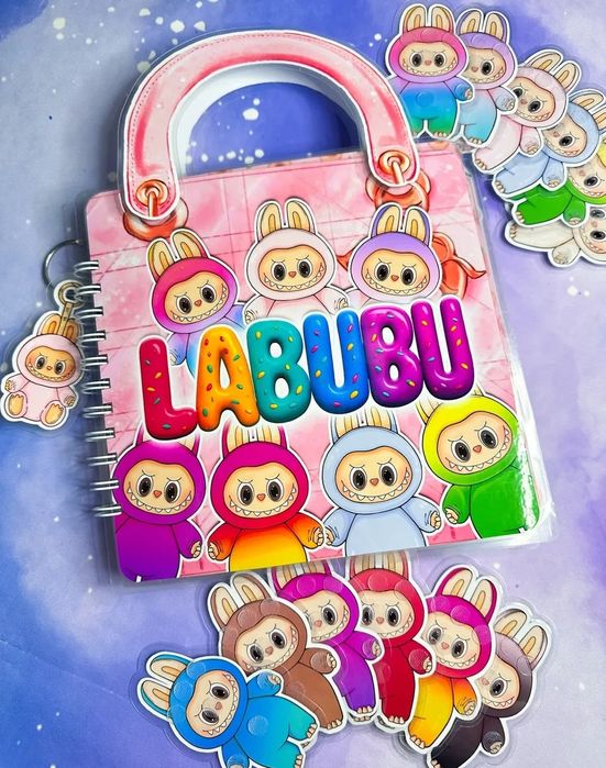 Гра альбом книга на липучках Лабубу Labubu