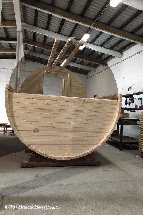 Sauna beczka 2,4m do samodzielnego montażu. Zestaw podstawowy.