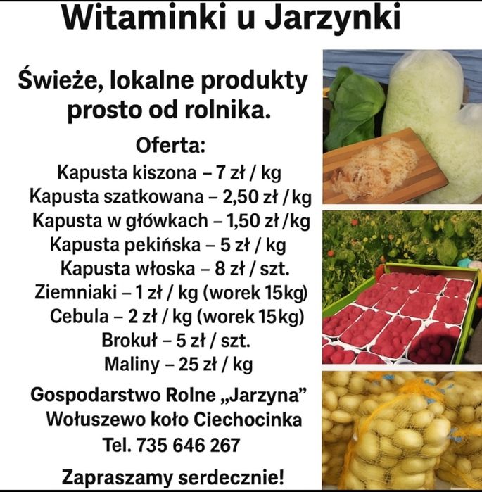 Kapusta Kiszona oraz Biała kapusta szatkowana