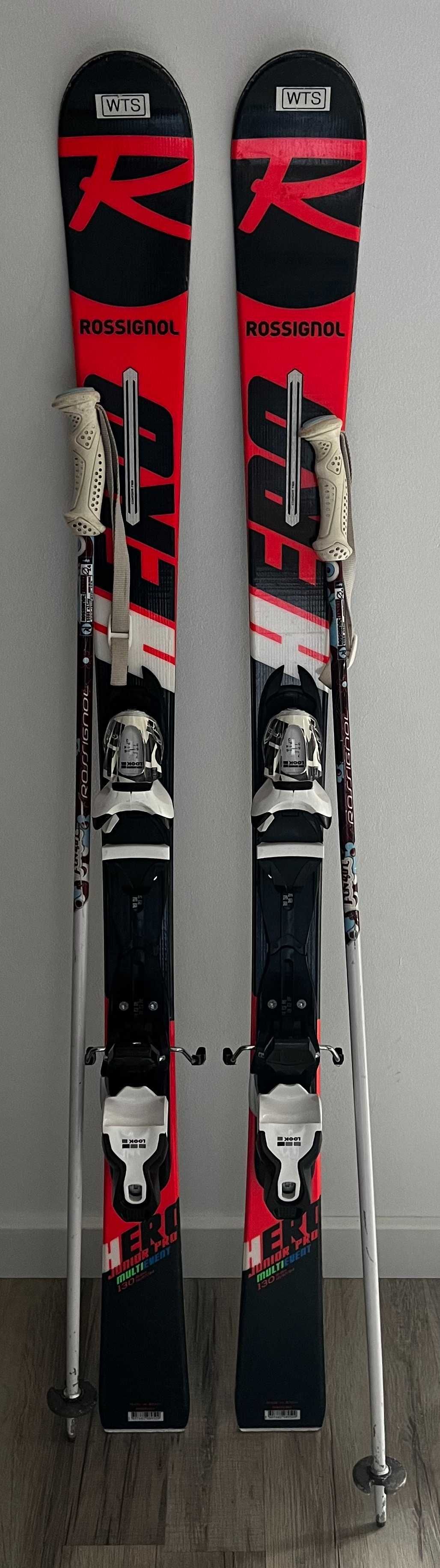 Narty Rossignol Hero Pro Junior 130cm  + Kijki