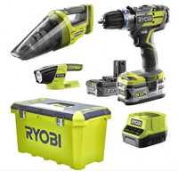 RYOBI R18PDBL-252VTT wkrętarka odkurzacz latarka bateria 5.0ah + 2.ah