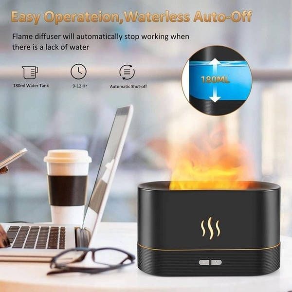 Стильний ультразвуковий зволожувач аромадифузор Flame USB 8438