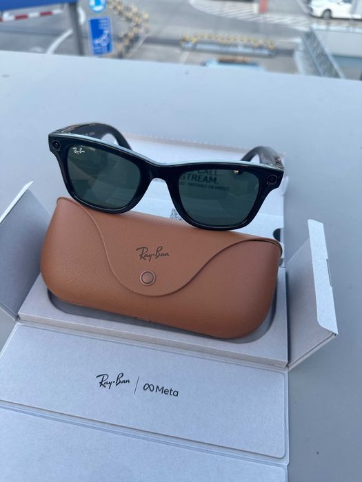 Смарт окуляри RayBan Meta Wayfarer Shiny Black M, L зелені