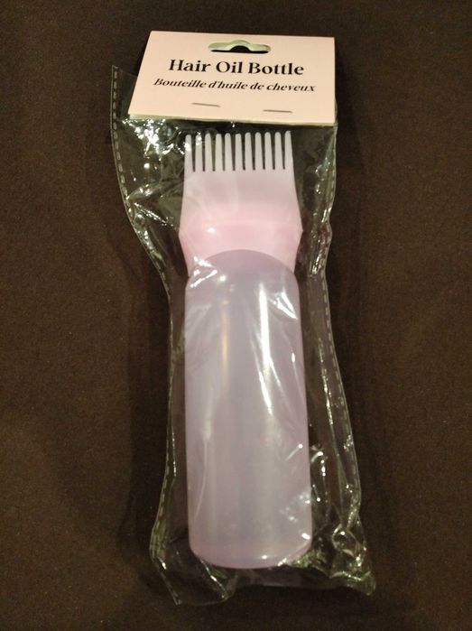 Frasco aplicador de óleo capilar com pente