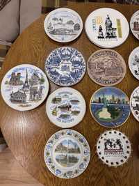 Сувенирные тарелки разных городов