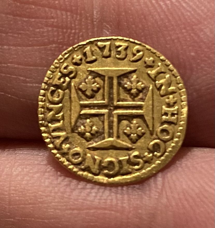 Moeda ouro D. JOAO V Pinto 480 Reis 1739
