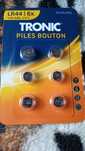 Батарейка батарейки Германия

 TRONIC PILES BOUTON ALCALINES LR/6X 130
