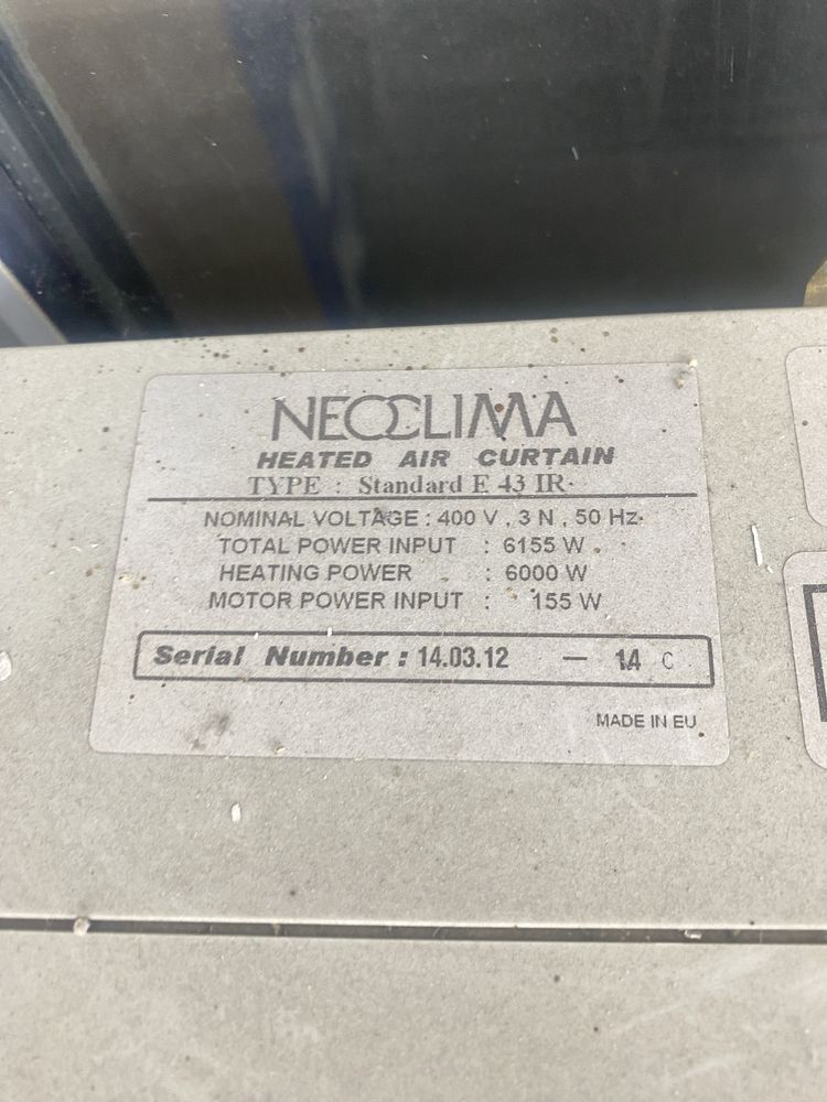 Neoclima E43 IR тепловая завеса