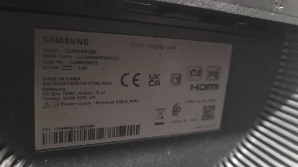 Samsung C24RG50FQR 59,7 cm (23.5") 1920 x 1080 px Full HD monitor LCD