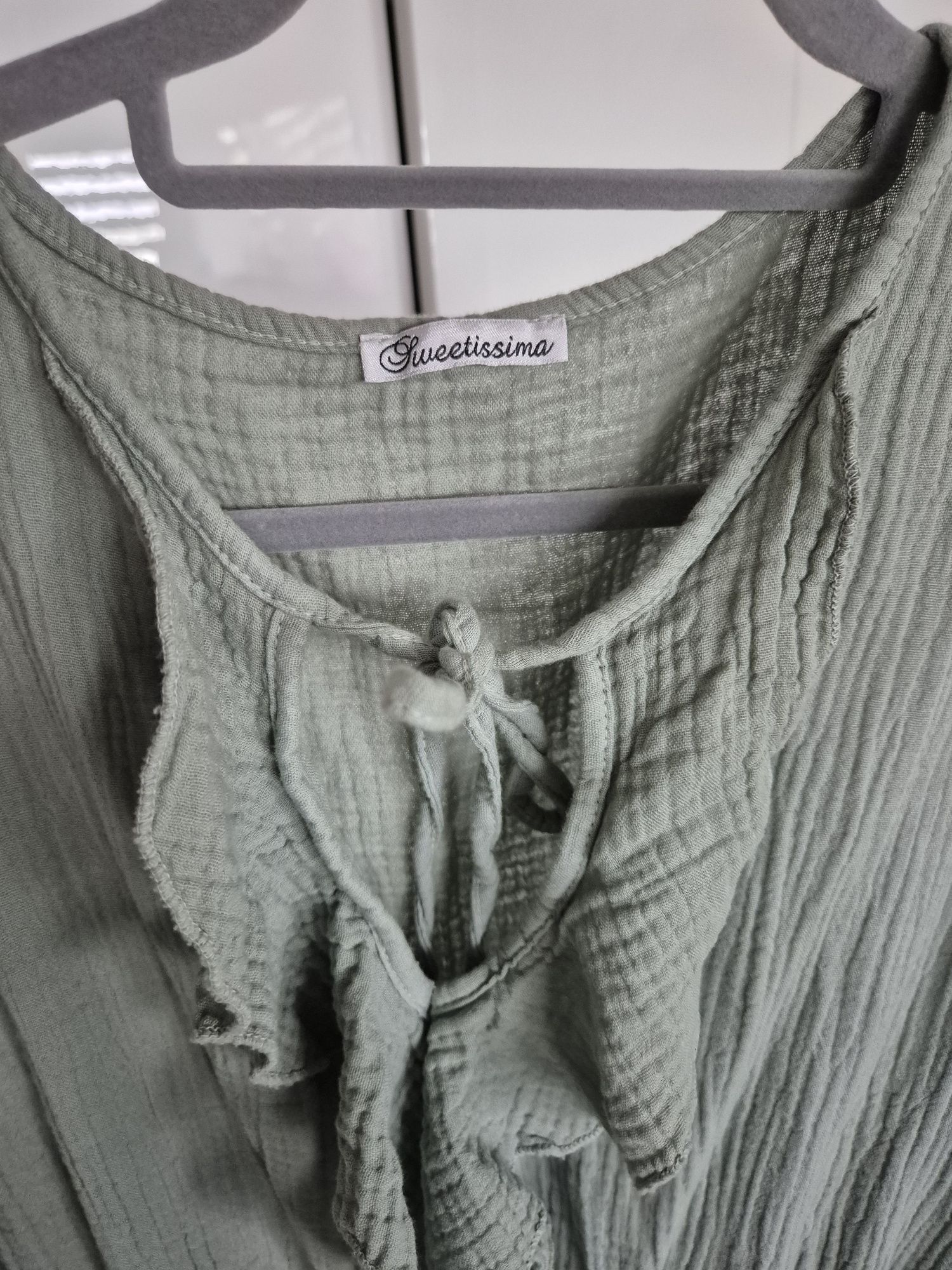 Sukienka muślin nowa pistacjowa zielona L XL