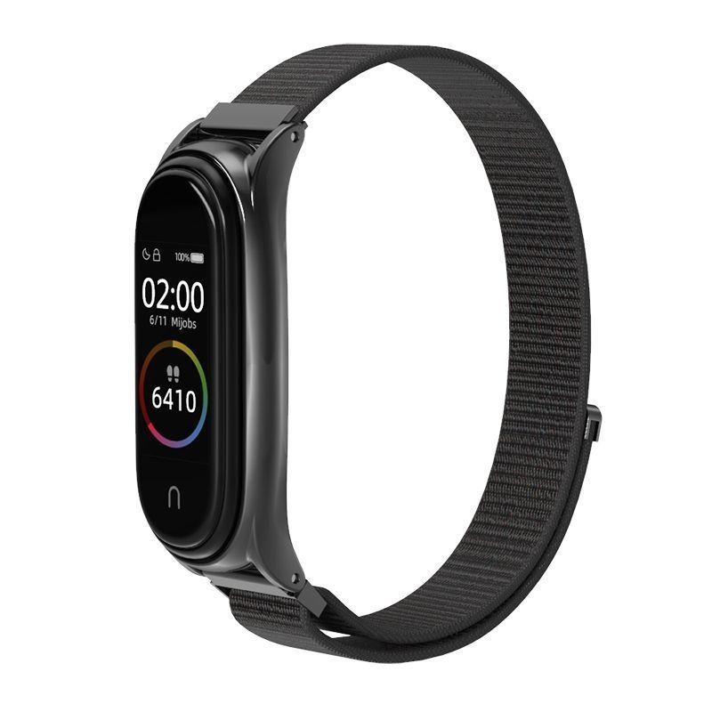 Pasek Nylon do Xiaomi Mi Band 5 / 6 Black