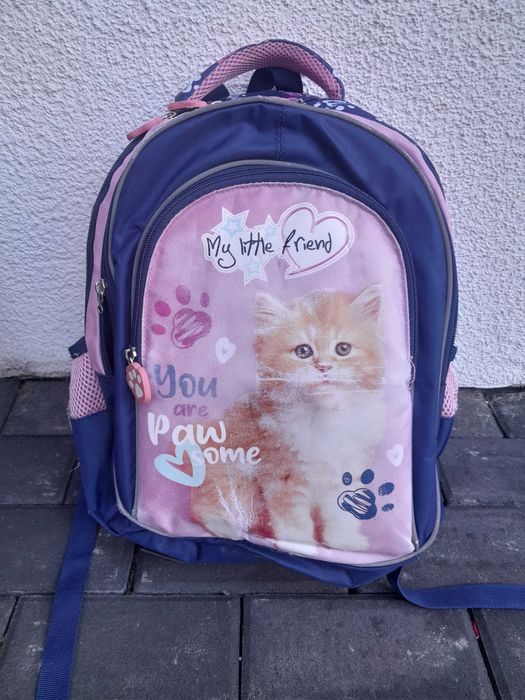 Plecak szkolny z kotkiem + gratis