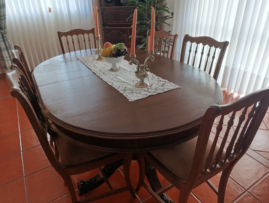 Móveis de sala de nogueira
