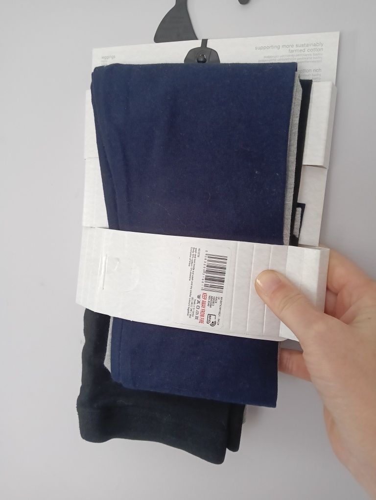 3 pary legginsów dla dziewczynki, legginsy dziewczęce, 3 pak, 5-6 lat