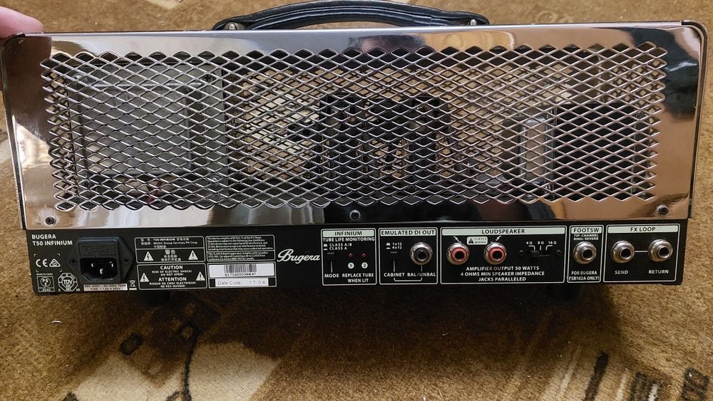 Ламповая голова Bugera Infinium T50. Усилитель для гитары 50 ватт
