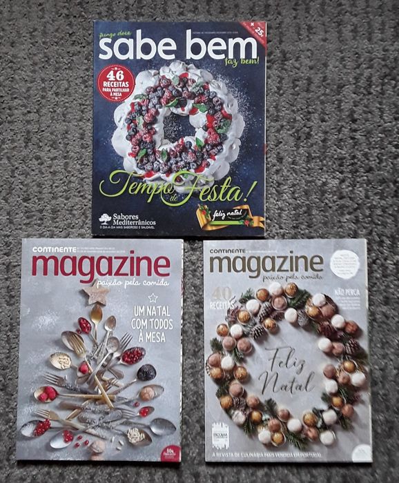 Revistas de culinária Especial Natal (2018, 2019, 2020, 2021, 2022)