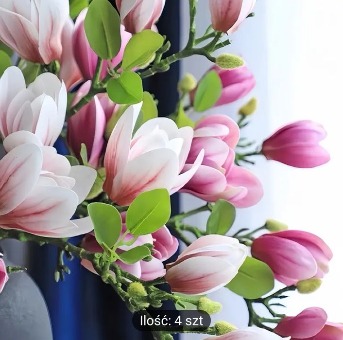 Kwiat magnolii sztuczne luksusowe
