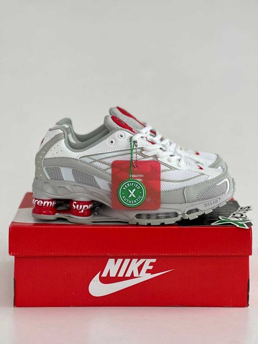 Мужские кроссовки Nike Shox Ride 2 Supreme Gray/White/Red. 40-45