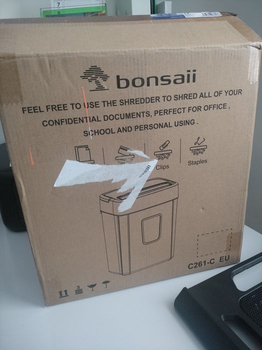 Bonsaii niszczarka do papieru nowa tylko sprawdzana