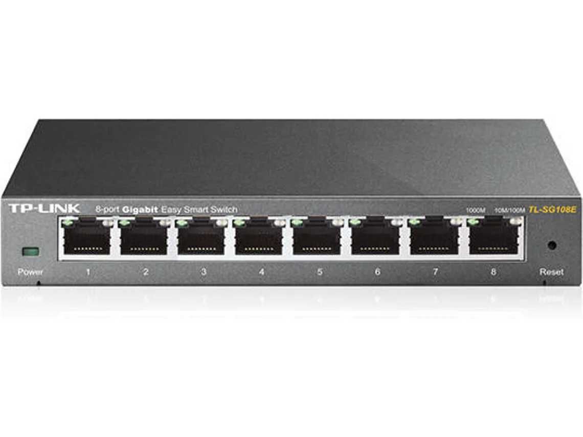 Switch TP-Link TL-SG108E 8 Portas Gigabit Smart Managed - NOVO