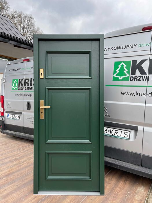 Drzwi zewnętrzne  zielone 6009 Na każdy wymiar CAŁA POLSKA