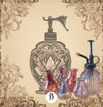 Vasos de vidro e Abóbada em forma de pulverizador vintage