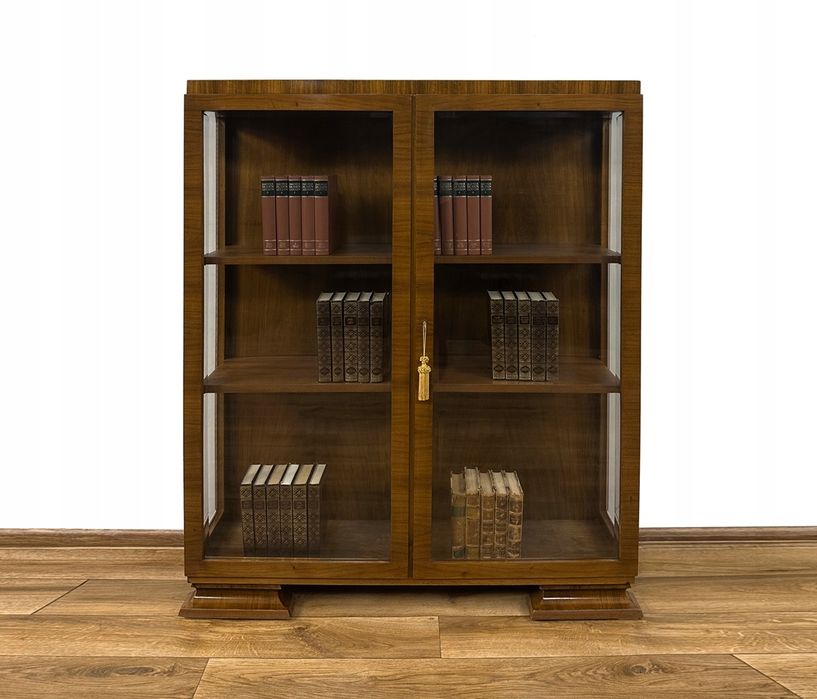 WITRYNA BIBLIOTEKA podręczna ART DECO antyk SZAFKA serwantka