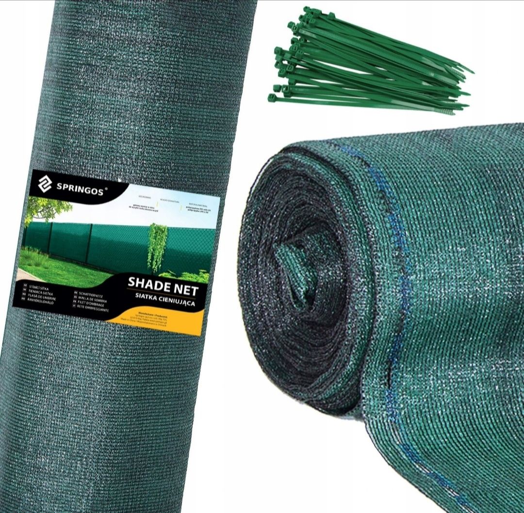 Siatka cieniująca osłonowa maskująca 1x50m 90% +UV